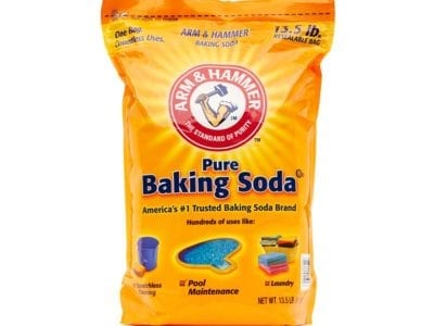 A bag of Baking Soda on white background