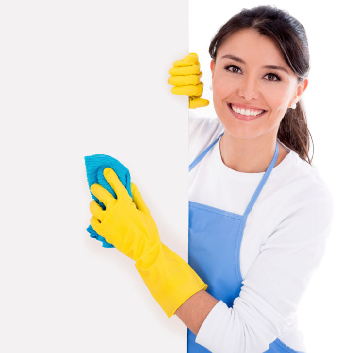 picture of a happy cleaner with a big smile
