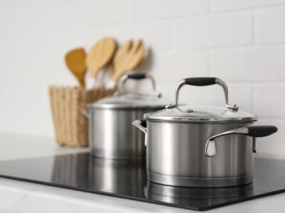 Stainless Steel Cookset over stove top