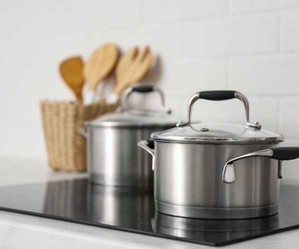 Stainless Steel Cookset over stove top