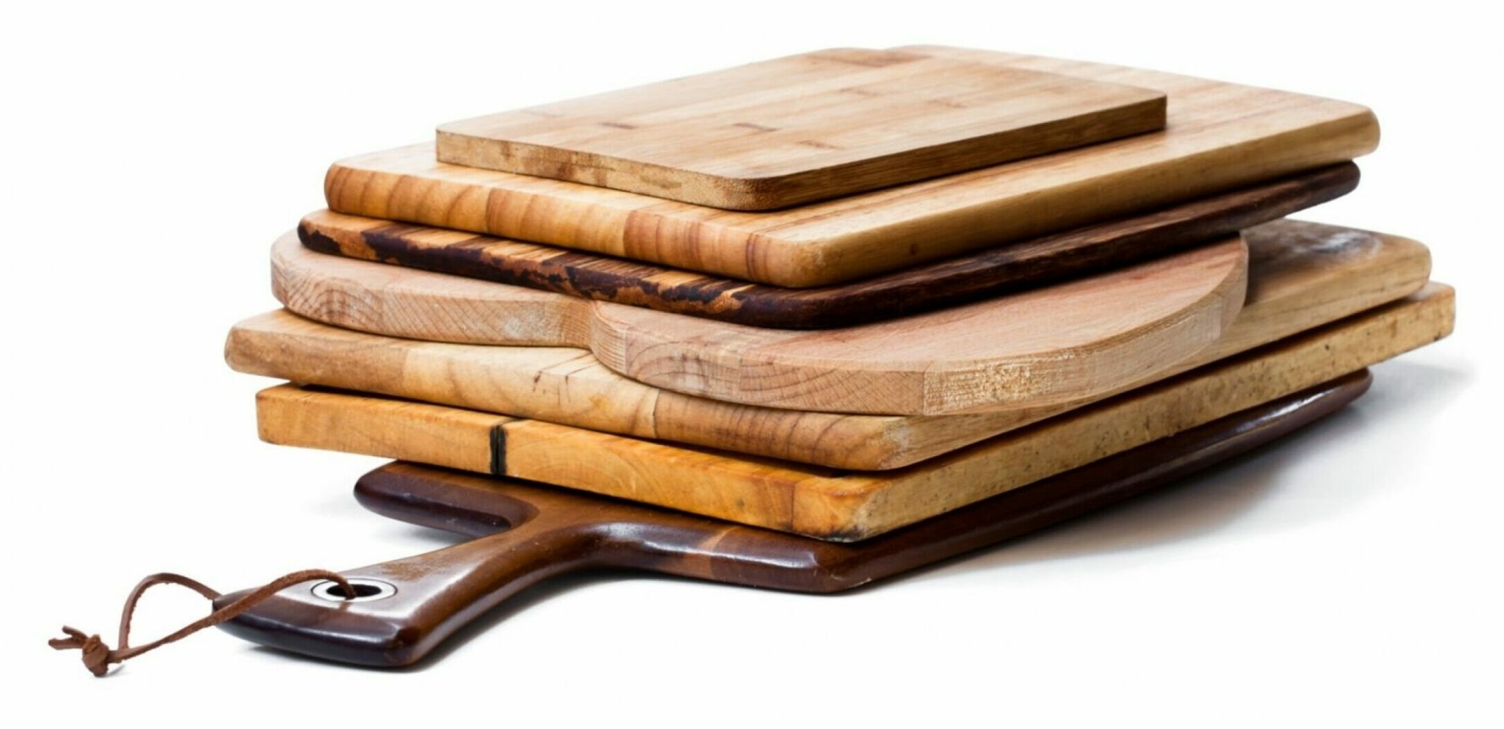 Stack of used cutting boards