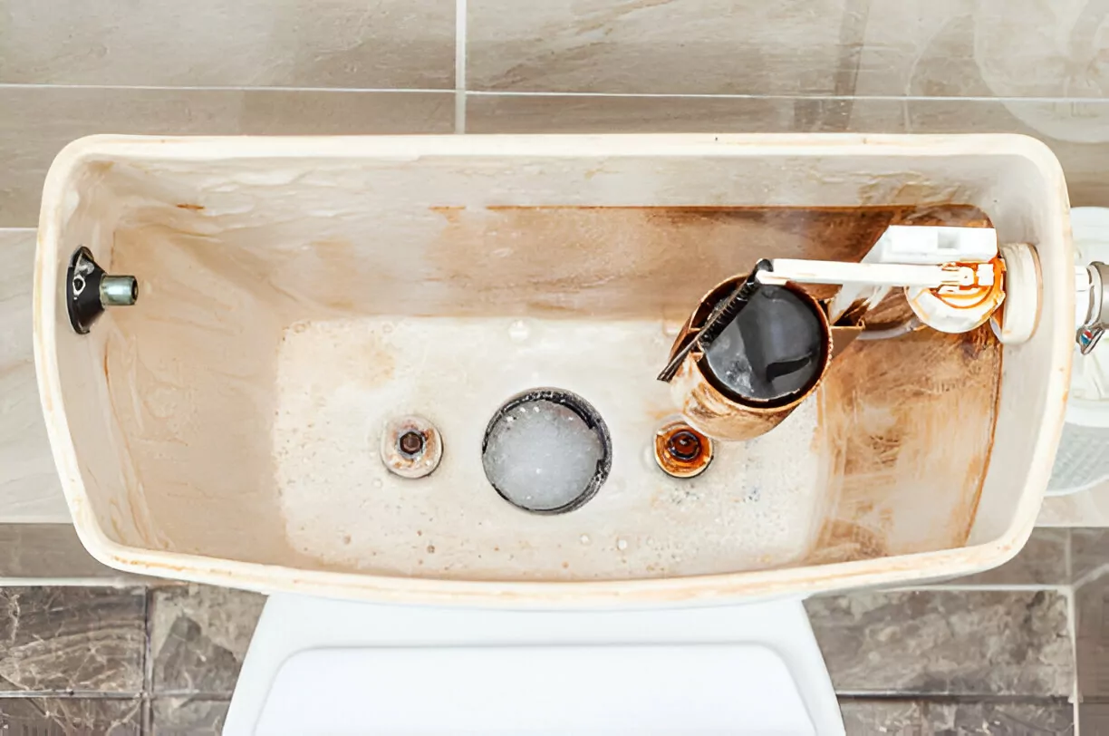 How to Clean Toilet Tank Cleanzen Image of a Grimmy Toilet Tank