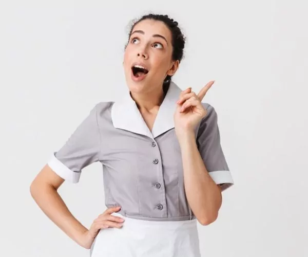 maid wearing uniform