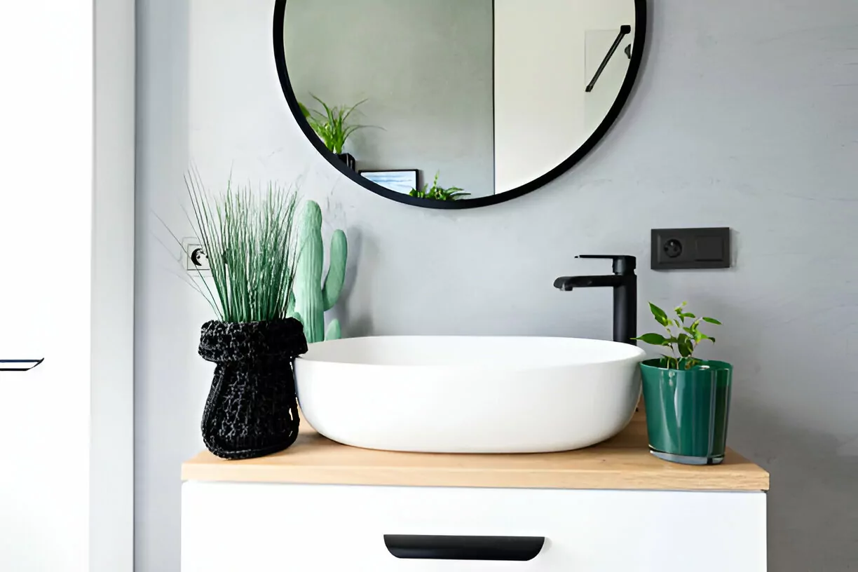 Homemade Drain Cleaner Cleanzen Image of a Bathroom Interior with Ceramic Sink and Faucet