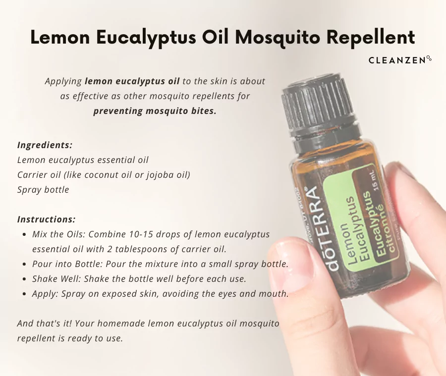 Homemade Mosquito Repellent Cleanzen Lemon Eucalyptus Oil Mosquito Repellent Recipe