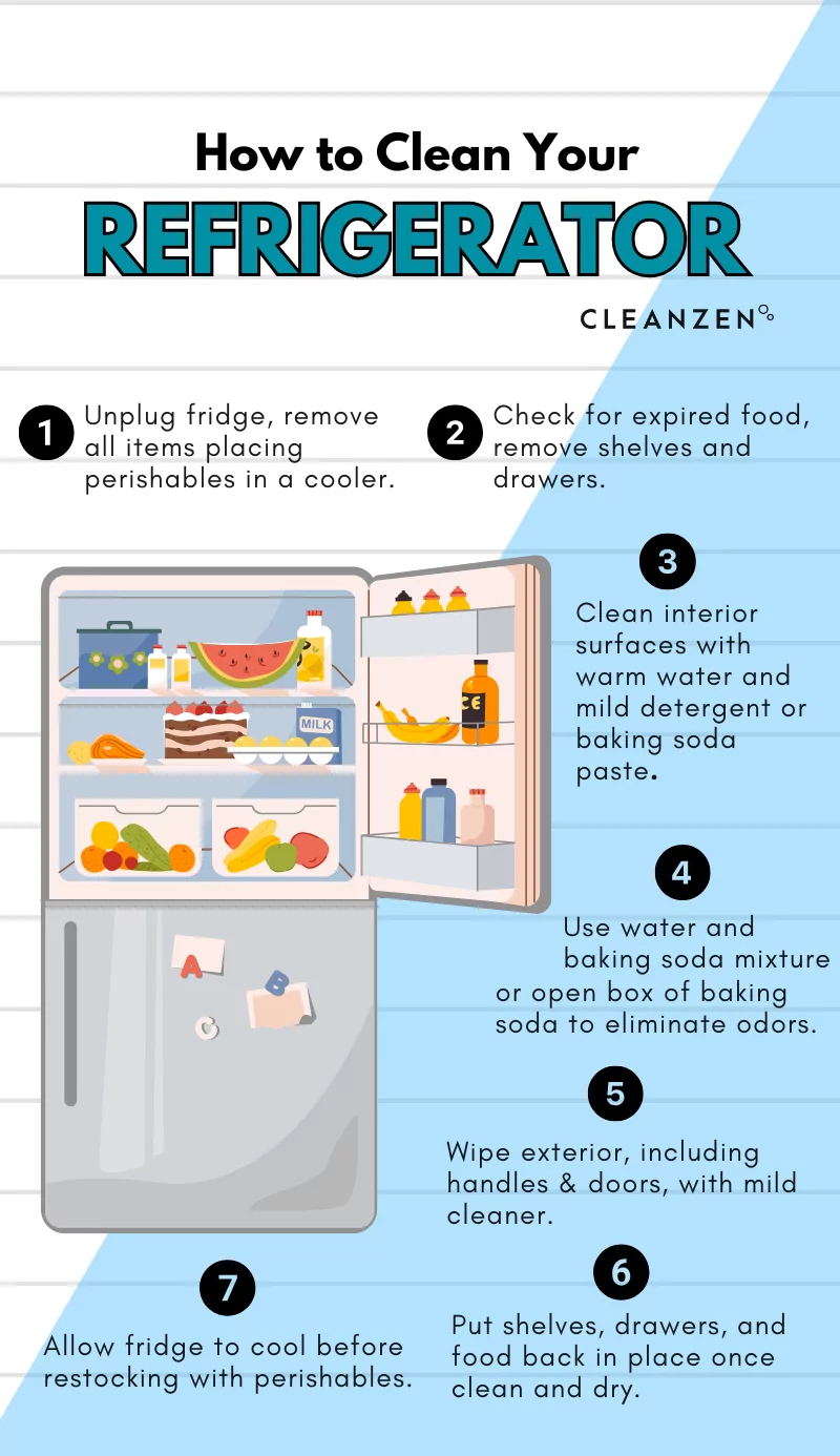 refrigerator cleaning odor removal expired food
