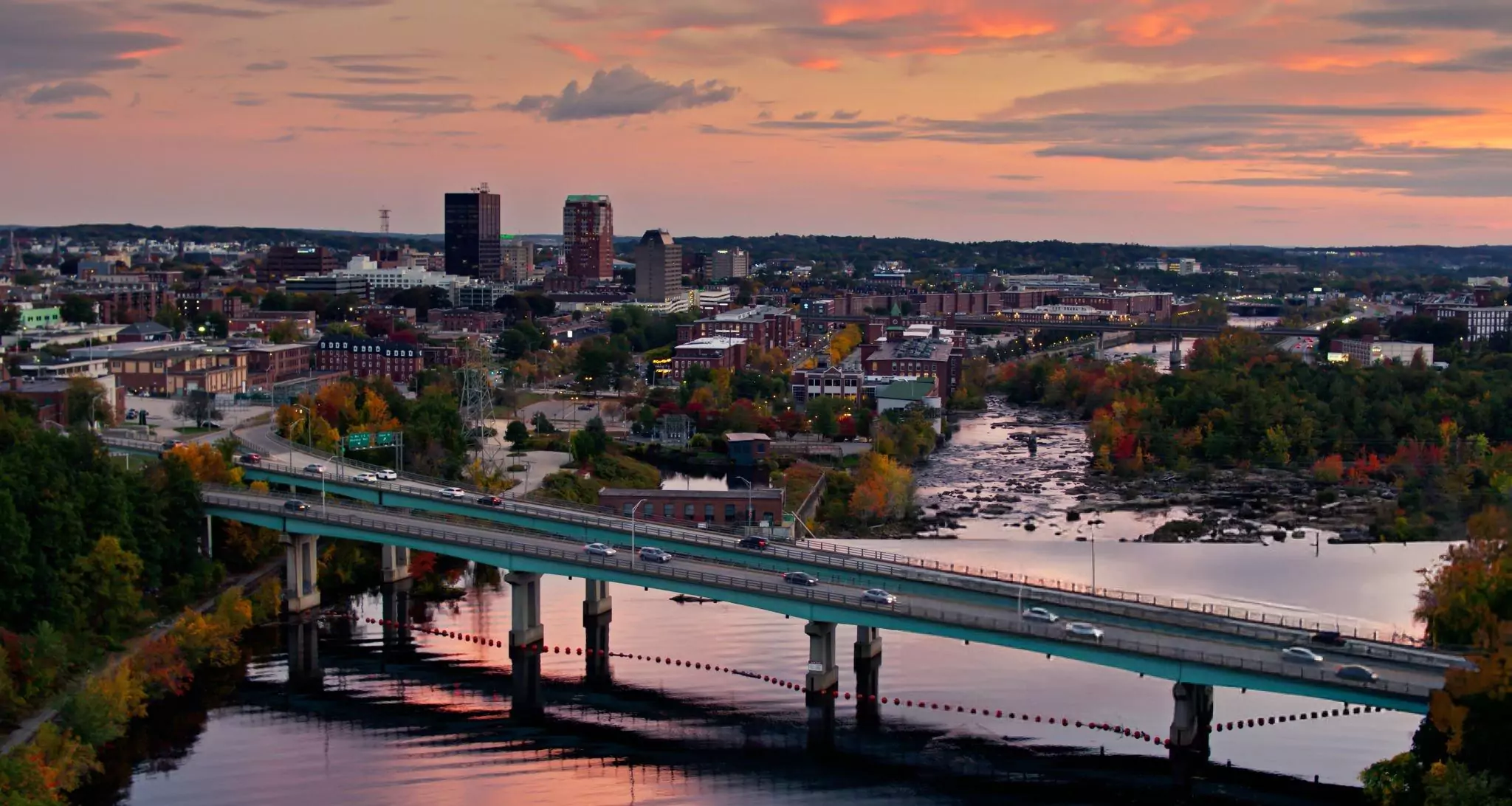 Manchester New Hampshire Aerial Shot
